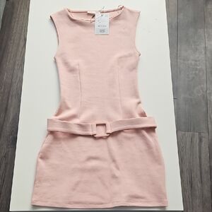 NWT Zara Elegant Pink Sleeveless Dress